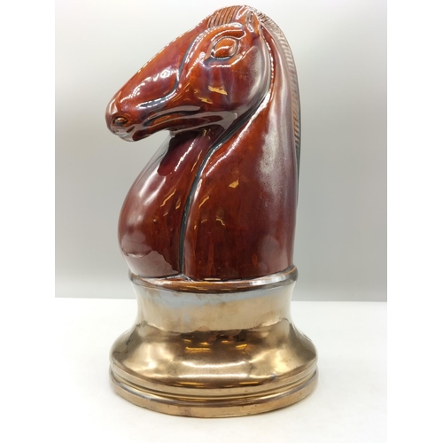 194 - Ceramic Model of a Horse Chess Piece. 39cm High.