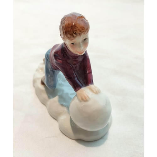 234 - John Beswick Snowman Collection Figure 'James and a Snowball' JBS5. 9cm x 11cm