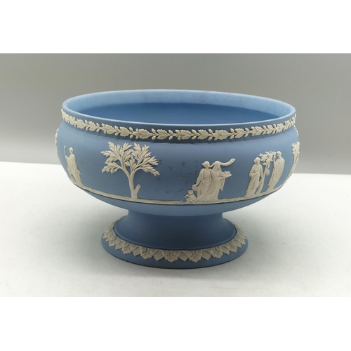 244 - Wedgwood Jasper Footed Fruit Bowl. 13cm High, 22cm Diameter.