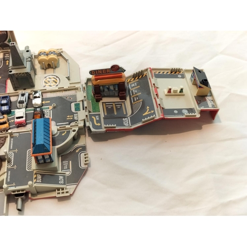 246 - Vintage 90s Micro Machine Van and Cars. 18cm High, 43cm Long.