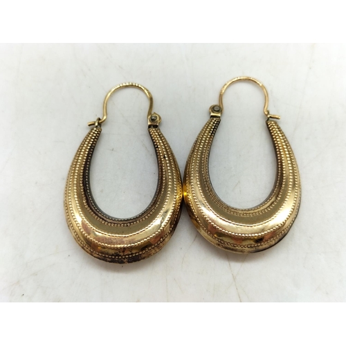 25A - 9ct Gold Hoop Earrings. 2 Grams.