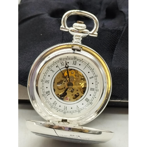 64 - 2 x Atlas Editions Mechanical Pocket Watches with Locomotive Theme.