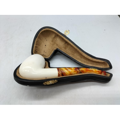 65 - Meerschaum Style Pipe in Case.