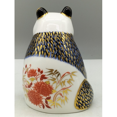 105A - Royal Crown Derby Paperweight 'Panda' modelled by Robert Jefferson and Decoration Designed by Rita H... 