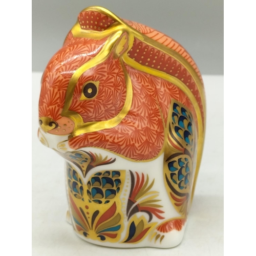 115A - Royal Crown Derby Paperweight 'Red Squirrel' Date Code for 1998, Red Royal Crown Derby Stamp on the ... 