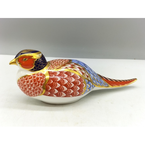 140A - 2 x Royal Crown Derby Paperweights 'Quail' (One of the Original Six Paperweights First Introduced at... 