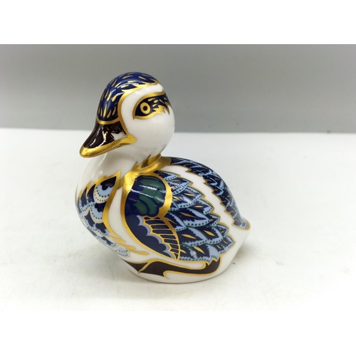 60A - 3 x Royal Crown Derby Bird Paperweights, 'Duck' (one of the original six paperweights first introduc... 