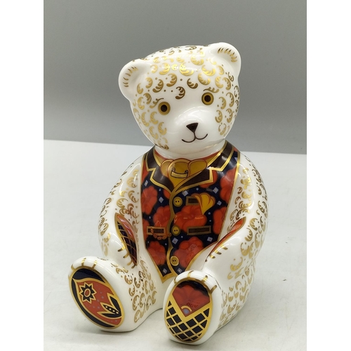 90A - A Royal Crown Derby 'Debonair Bear' Paperweight, 12cm, an Exclusive for the Royal Crown Derby Collec... 