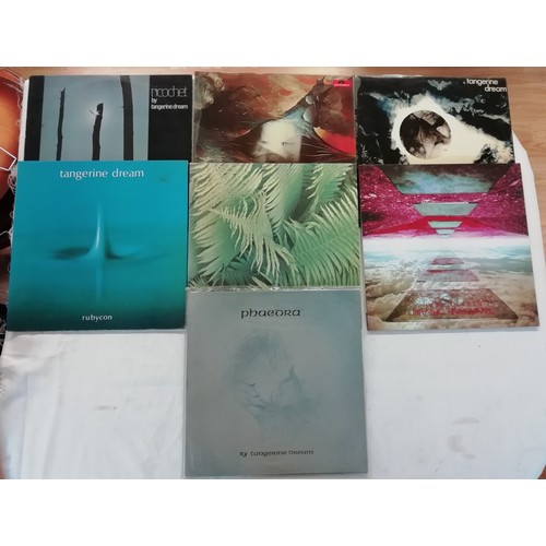 19 - Collection of 7 LP Tangerine Dream V2044 Ricochet A4-B3 Tan Label V2010 Phaedra A2-B2 first press V2... 