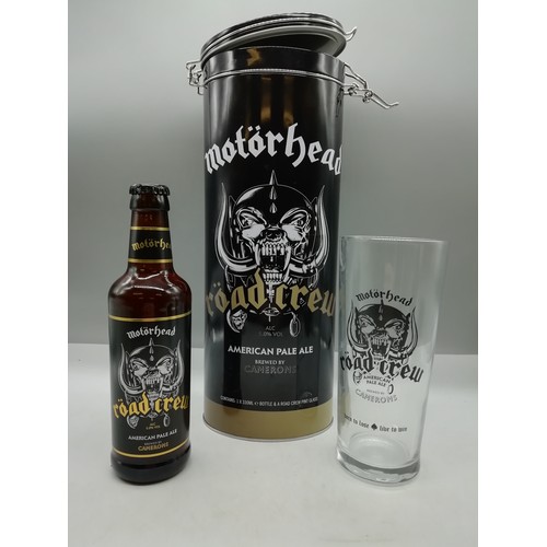 120 - Motorhead Road Crew Pale Ale Collectors set contains Bottle (with Contents) and pint glass