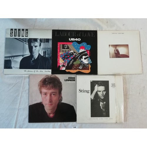 140 - 10 X Lp various artist to include Paul Mcartney, Sting, John Lennon, Gerry Rafferty, and others