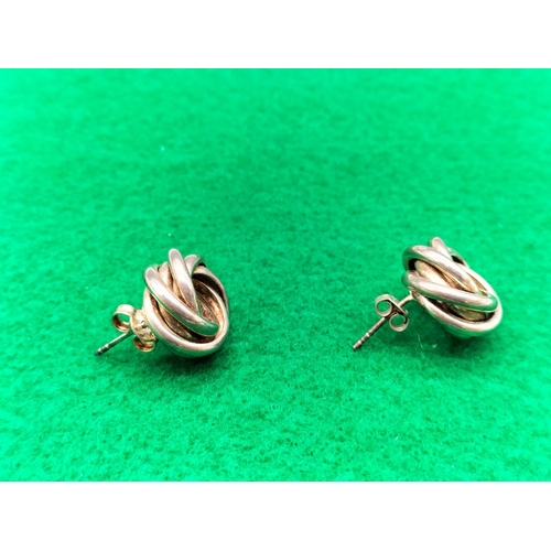 433 - Sterling Silver Knot Earrings. Unmarked but have been Tested.