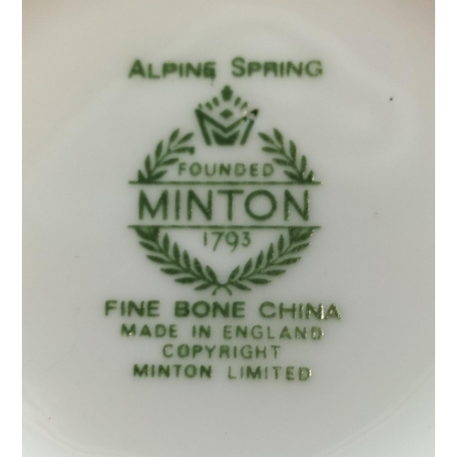 543 - Minton 16 Pieces in the 'Alpine Spring' Pattern to include Trios (4), Dinner Plates (2) and Side Pla... 