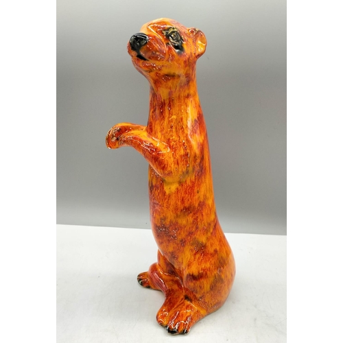 577 - Anita Harris Art Pottery Hand Painted Figure of a Meerkat. 29cm High. Signed to Base.