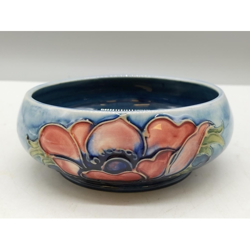 611 - Moorcroft Bowl in the 'Anemone' Pattern. 5cm High, 12cm Diameter.