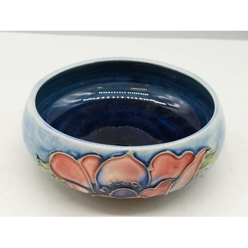 611 - Moorcroft Bowl in the 'Anemone' Pattern. 5cm High, 12cm Diameter.