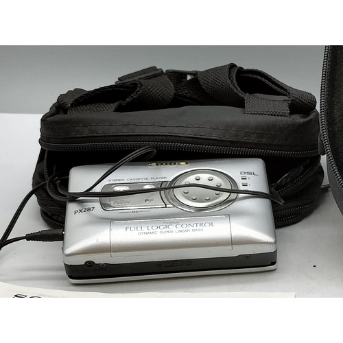 652 - Aiwa Cassette Player PX287, Sony Noise Cancelling Headphones MDR-NC60 plus Sony CD Walkman D-EJ761. ... 