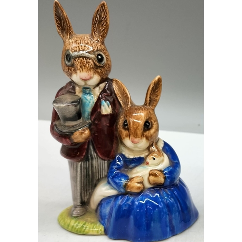 662 - Royal Doulton Bunnykins Figures (3) - 'Mrs Bunnykins Clean Sweep' DB6, 'Mr Bunnykins Autumn Days' DB... 