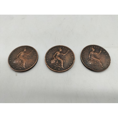 678 - 3 x Victorian Pennies - 1853, 1854 & 1855.