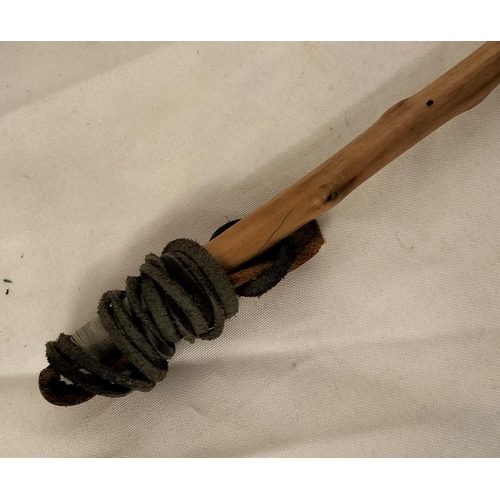 716 - Riding Crop with Horn Top. 70cm Long