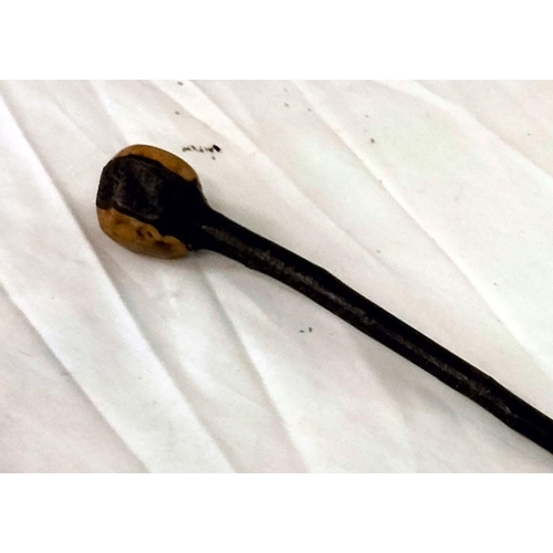 801 - Riding Crop with Wooden Top. 77cm Long