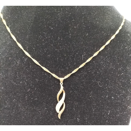 896 - 925 Gold Bonded 375 Pendant and Chain.