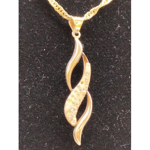 896 - 925 Gold Bonded 375 Pendant and Chain.