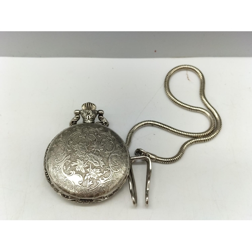 340 - Ricardo Quartz Pocket Watch and Chain.