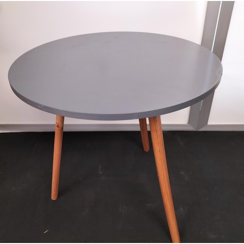 418 - Small Circular Grey Topped Table. 45cm High, 35cm Diameter. This Lot is Collection Only.