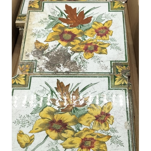 274 - Victorian Flower Design Tiles (10)>