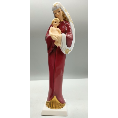 352 - Goebel Limited Edition 9/1000 Figure of 'Maria with Child, Red Robe' Boxed.