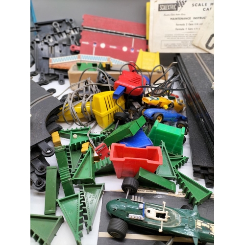 360 - Box of Vintage Scalextric Track, Accessories and Cars.