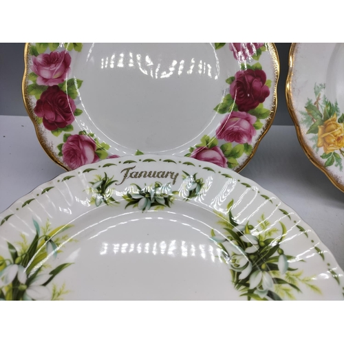 361 - Royal Albert 20cm Flower Plates (4). Seconds Quality.