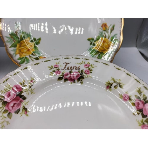 361 - Royal Albert 20cm Flower Plates (4). Seconds Quality.