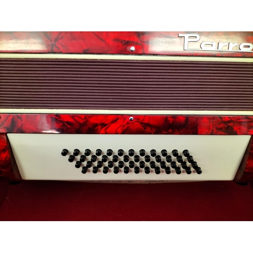 363 - Parrot Accordion in Case. Great Condition W/O.