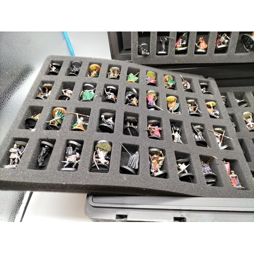 365 - Games Workshop Black Carry Case containing 3 Layers of 'Lord of the Rings' Figures (108 in Total).