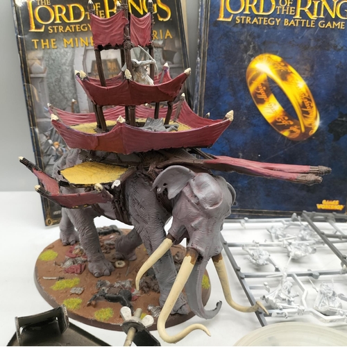 367 - Games Workshop 'Lord of the Rings' Items including Elephant, Manuals/Book, Figures, etc.