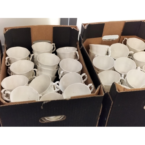 735 - Staffordshire White China Teacups (Approx 100). This Lot is Collection Only.