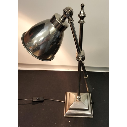 810 - Chrome Adjustable Desk Lamp W/O.