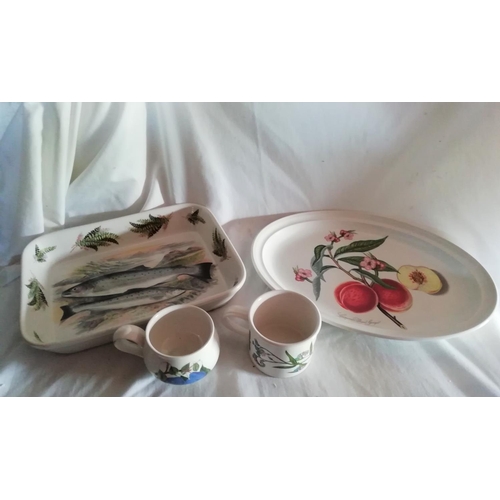 830 - Portmeirion Ware Pieces (3) including ' The Compleat Angler' Serving Dish (32cm x 25cm) plus Another... 