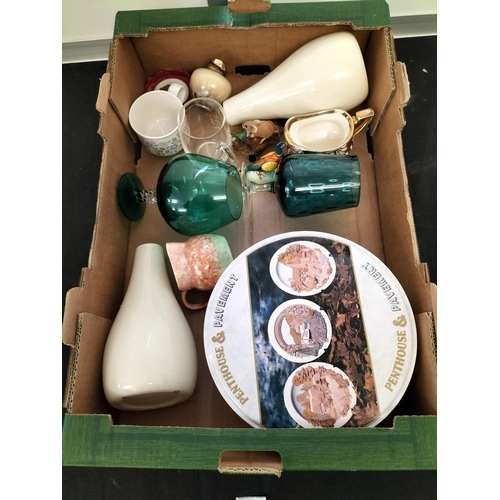 860 - Box of Mixed Pottery and Glass.