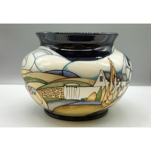 812 - Large Moorcroft Bulbous Vase in the 'Windy Hill' Design by Kerry Goodwin. Number 27. Signed. 20cm Hi... 