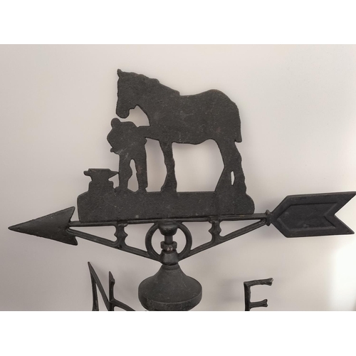 830A - Cast Metal Weather Vane. 56cm High, 46cm.