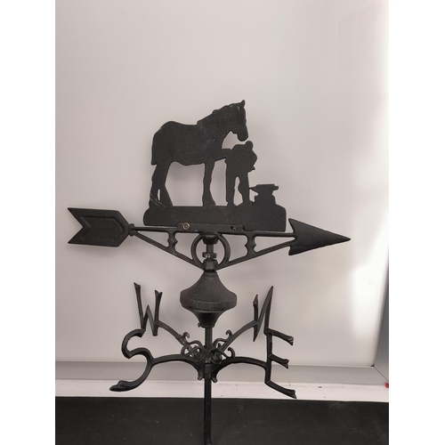 830A - Cast Metal Weather Vane. 56cm High, 46cm.