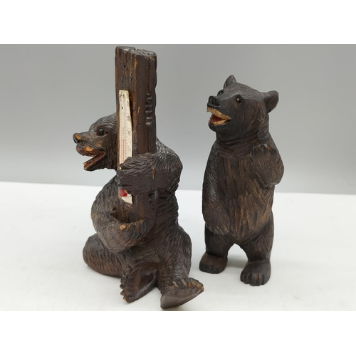 846 - Black Forest Bear Figures (2). Tallest being 13cm.