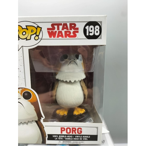 860A - Funko Pop Figures Boxed (4) - 'Porg', 'Rasputin', 'Orgim' and 'Amphibian Man'.