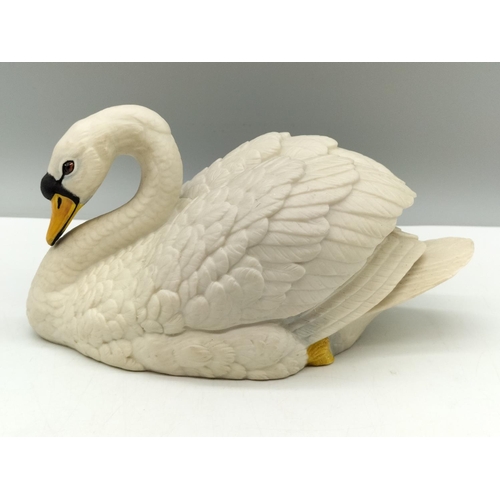 908 - Aynsley Porcelain 11cm Figure 'The Mute Swan' by John Aynsley 1975.