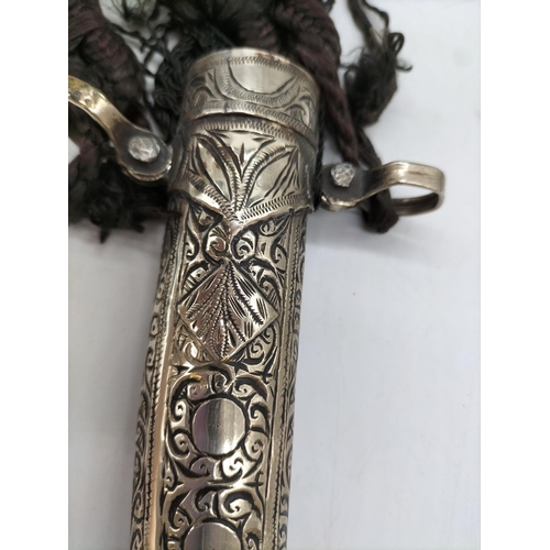 925 - Ornate Dagger in Sheath. 42cm Long.