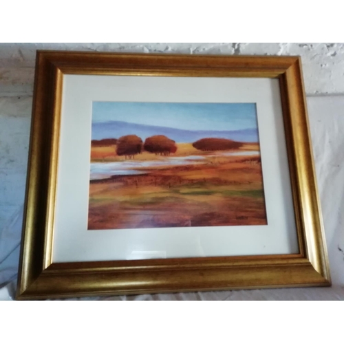 940 - Framed and Glazed Landscape Prints (2). Signed Welker. 66cm x 56cm.