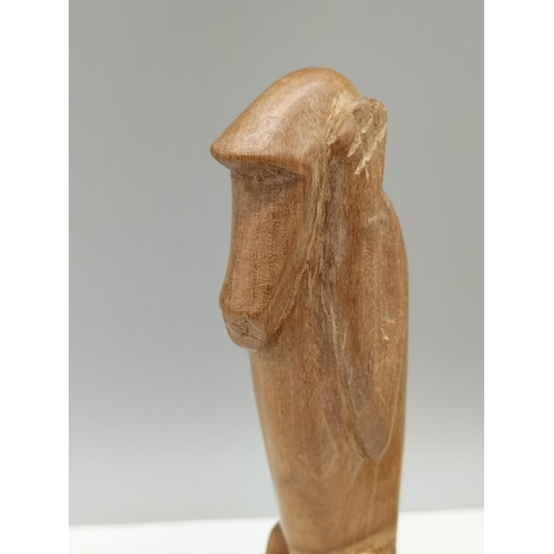 944 - Set of Carved 'Hear No, See No, Speak No Evil' Monkeys. 15cm High.